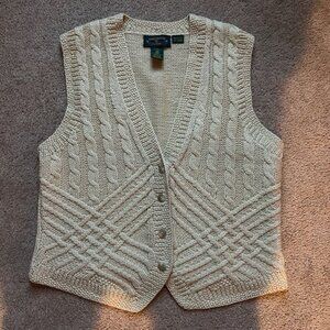 Charter Club Classic 100% Wool Beige Sweater Vest